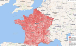 La couverture réseau (mobile / internet) sur une carte, "de France" ?