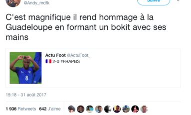 Le tweet du jour 1/09/17 Lemar - Guadeloupe - Bokit