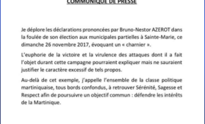 Quand Nilor pense niquer l'opinion publique en Martinique avec un communiqué pas signé