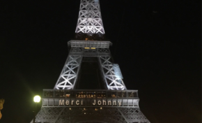 L'image du jour 9/12/17 - Paris -Tour Eiffel - Johnny Hallyday