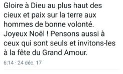 Le tweet du jour 24/12/17 Joyeux Noël- Jean-Marie Le Pen