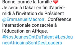 Le tweet du jour 03/02/18 - Claudy Siar -Dakar- Emmanuel Macron-Sénégal- Afrique