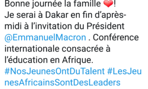 Le tweet du jour 03/02/18 - Claudy Siar -Dakar- Emmanuel Macron-Sénégal- Afrique