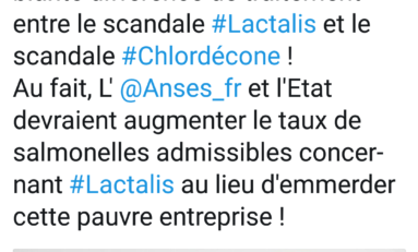 Le tweet du jour 08/02/18 - Lactalis - Chlordécone- France - Martinique- Guadeloupe