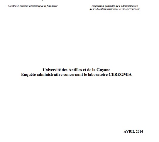Affaire CEREGMIA...Tout ce que vous aimeriez savoir sur le rapport de l’Inspection générale de l’administration de l’éducation nationale et de la recherche (IGAENER) sans jamais oser le demander