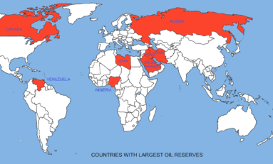Les pays avec le plus de réserves de pétrole (carte)