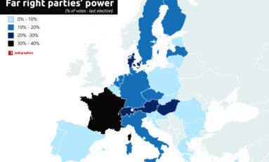 Le pouvoir des partis d'extrême droite en Europe (carte)