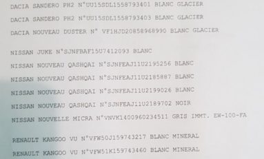 22 véhicules dérobés chez Martinique Automobiles