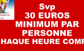10 jours - 10 euros...OUPS...euh...10 jours - 30 euros...