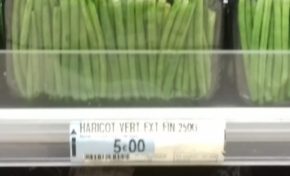Il y a de l'or dans les haricots verts à Hyper U Galleria en Martinique