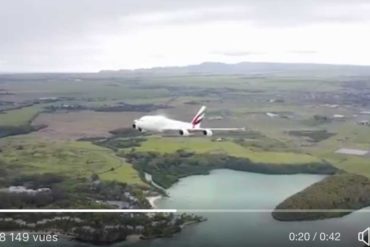 Il filme un A380 au décollage avec un drone... (vidéo)... il est fou