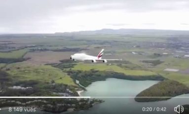 Il filme un A380 au décollage avec un drone... (vidéo)... il est fou