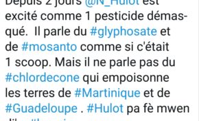 Le tweet du jour 12/08/18 - Nicolas Hulot - Glyphosate - Chlordécone