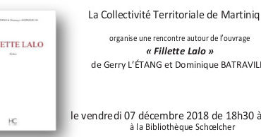 « Fillette Lalo » à la Bibliothèque Schoelcher vendredi