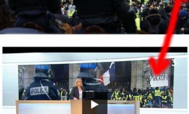 France 3 censure une pancarte anti-macron dans son JT.