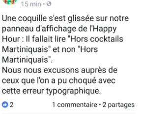 Ah...c'était une coquille...an Bonda maman zot...OK