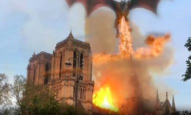 L'image du jour 15/04/19 - Game of Thrones /Notre Dame de Paris