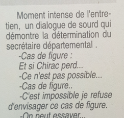 En décembre 1994 personne n'aurait parier 1 franc sur Jacques Chirac...sauf lui