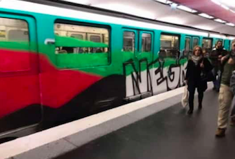 Le drapeau Rouge Vert Noir s'installe à Paris dans le métro