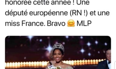 Marine Le Pen adore Miss France 2020