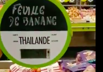 Des feuilles de bananier de Thaïlande vendues en...Guadeloupe