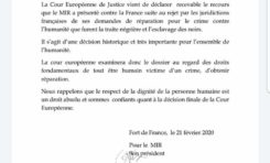 La Cour Européenne de Justice déclare recevable le recours des nègres du MIR...Antoine Crozat et Colbert ne vont pas prendre la blague