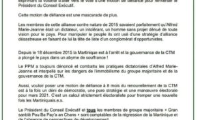 Motion de défiance à la CTM : le PPM refuse de déboulonner Alfred Marie-Jeanne. Nilor va être furieux.
