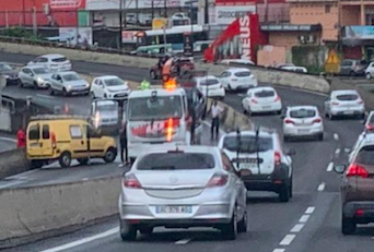 Martinique : l'accident de la route du lundi matin