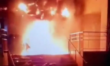 L'immeuble EDF incendié à Fort-de-France en Martinique