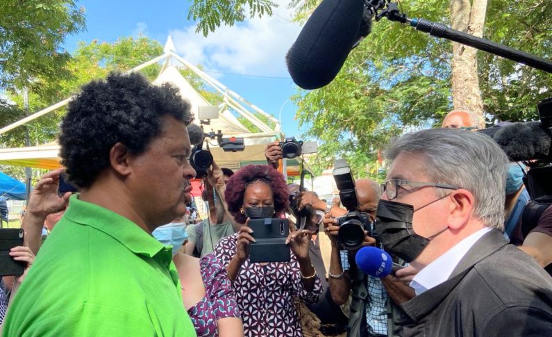 L'image du jour 15/12/21 - Guadeloupe - Jean-Luc Mélenchon - Élie Domota
