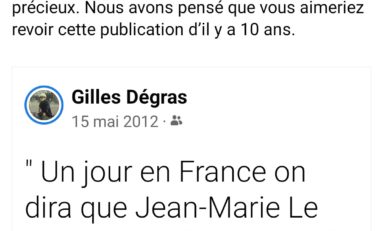 Il y a 10 ans...