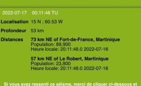 La terre a tremblé en Martinique - 4.5