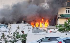 Important incendie au centre-ville de Fort-de-France en Martinique