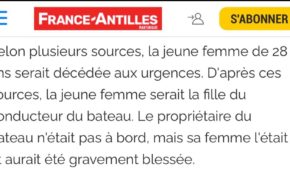 Tragique accident nautique à l'îlet à ramiers en Martinique : France-Antilles joue au petit malin