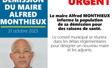 Alfred Monthieux le Maire du Robert en Martinique démissionne pour des raisons de santé