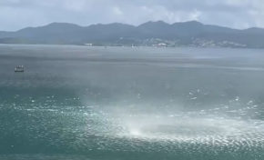 Spectaculaire trombe marine à Fort-de-France en Martinique
