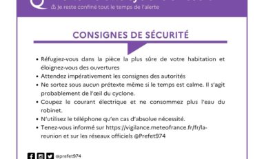 Île de La Réunion : alerte violette ...tous aux abris !!!