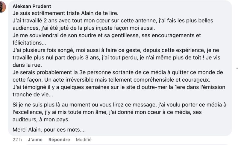Crise managériale à Martinique La 1ère... Pascale... Sylvie... William... soyez "PRUDENT"