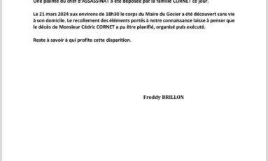Guadeloupe : la famille de Cédric Cornet dépose une plainte pour assassinat