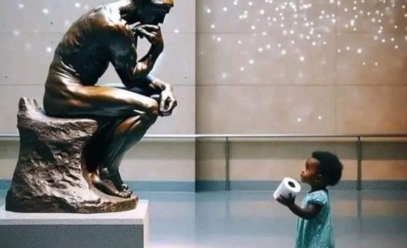 Le penseur de Rodin et le pragmatisme infantile