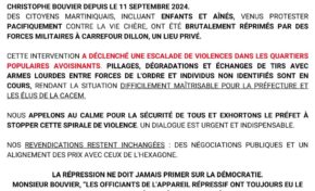 RPPRAC...lettre ouverte acte 3 au préfet de la Martinique