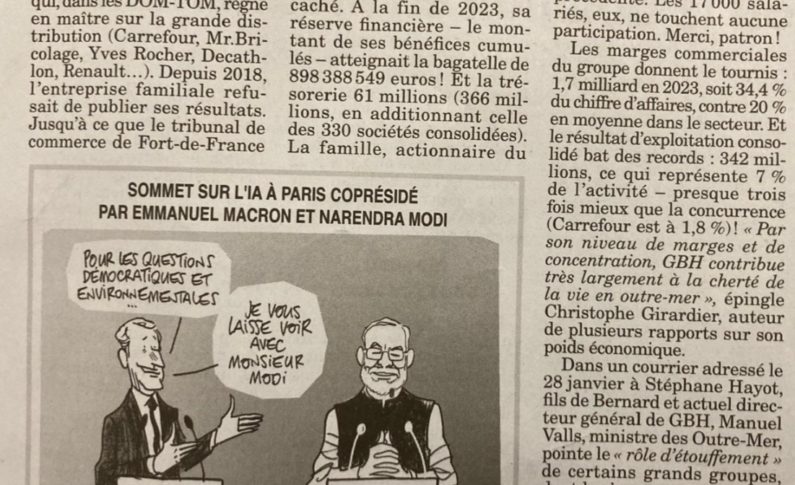 La vie chère en Martinique /le Groupe Bernard Hayot ...après Libération...le Canard Enchaîné s'y met avant le 6 mai