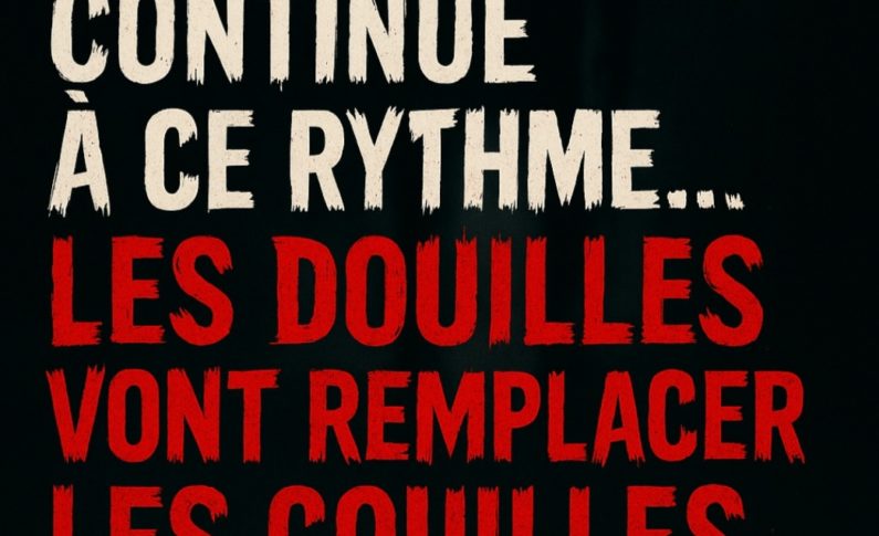 "Si ça continue à ce rythme en Martinique...les douilles vont remplacer les couilles"