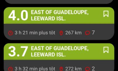 La terre a tremblé en Martinique et en Guadeloupe