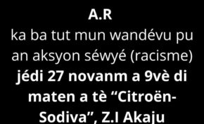 CITROËN SODIVA DAY IN MARTINIQUE AGAINST RACISM BY AKSYON RÉAKSYON