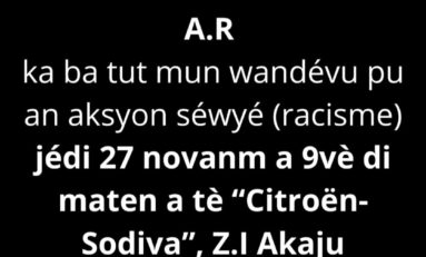 CITROËN SODIVA DAY IN MARTINIQUE AGAINST RACISM BY AKSYON RÉAKSYON